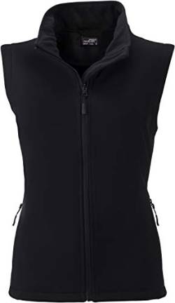 James & Nicholson Damen Ladies' Promo Softshell Vest Outdoor Weste, Schwarz (Black/Black), 34 (Herstellergröße: S) von James & Nicholson