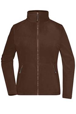 James & Nicholson Damen Microfleece Jacke - Leicht taillierte Jacke aus Anti-Pilling Microfleece | Farbe: brown | Grösse: XL von James & Nicholson