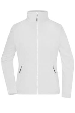 James & Nicholson Damen Microfleece Jacke - Leicht taillierte Jacke aus Anti-Pilling Microfleece | Farbe: white | Grösse: L von James & Nicholson