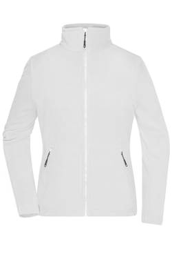 James & Nicholson Damen Microfleece Jacke - Leicht taillierte Jacke aus Anti-Pilling Microfleece | Farbe: white | Grösse: S von James & Nicholson