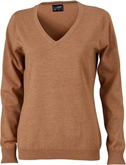 James & Nicholson Damen Pullover Beige hellbraun 48 von James & Nicholson