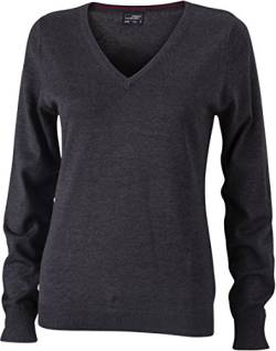 James & Nicholson Damen Pullover Grau melange antracite 36 von James & Nicholson