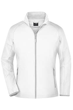 James & Nicholson Damen Raglan Softshelljacke - Sportlich taillierte Jacke aus 2-lagigem Softshell | Farbe: white/white | Grösse: L von James & Nicholson