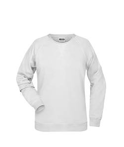 James & Nicholson Damen Raglan Sweatshirt - Sweatshirt aus Bio-Baumwolle mit leicht tailliertem Schnitt | Farbe: White | Grösse: 3XL von James & Nicholson