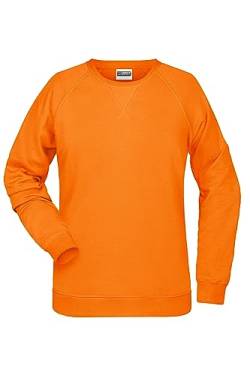 James & Nicholson Damen Raglan Sweatshirt - Sweatshirt aus Bio-Baumwolle mit leicht tailliertem Schnitt | Farbe: orange | Grösse: L von James & Nicholson