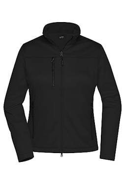 James & Nicholson Damen Softshell Jacke Recycled Polyester - Leicht taillierte Shoftshelljacke aus Funktionsmaterial mit Stehkragen | Farbe: black | Grösse: L von James & Nicholson