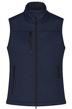 James & Nicholson Damen Softshell Weste Recycled Polyester - Leicht taillierte Softshellweste im sportlichen Look aus recyceltem Polyester | Farbe: navy | Grösse: M von James & Nicholson