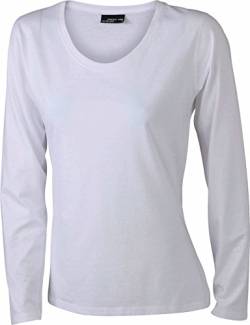 James & Nicholson Damen T-Shirt Langarmshirt Small white von James & Nicholson