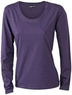 James & Nicholson Damen T-Shirt Langarmshirt X-Large aubergine von James & Nicholson