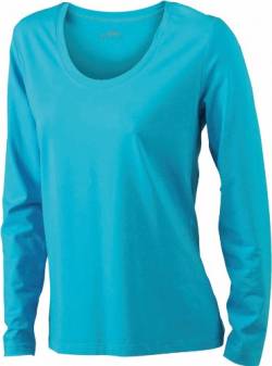 James & Nicholson Damen T-Shirt Stretch Longsleeve Large turquoise von James & Nicholson