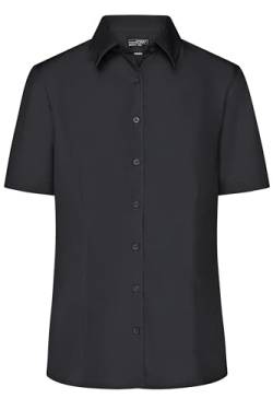 James & Nicholson - Damen T-Shirt mit trendigem Rollsaum (L, Black) von James & Nicholson