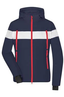 James & Nicholson Damen Wintersport Jacke - Sportliche Winterjacke mit nachhaltiger DuPont™ Sorona® Wattierung | Farbe: navy/white | Grösse: L von James & Nicholson