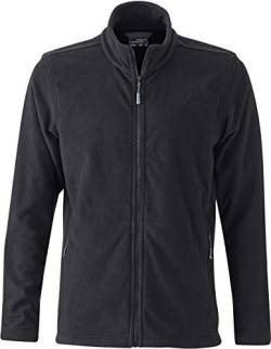 James & Nicholson – Einfache Fleecejacke – mit Reißverschluss – JN766 – Herren Gr. X-Large, Schwarz von James & Nicholson