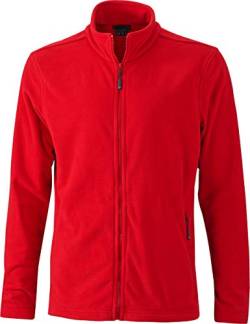 James & Nicholson – Einfache Fleecejacke – mit Reißverschluss – JN766 – Herren Gr. X-Large, rot von James & Nicholson