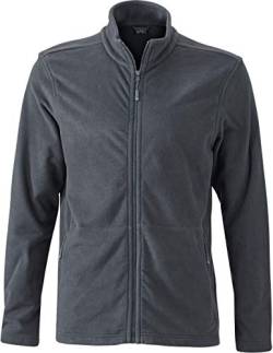 James & Nicholson – Einfache Fleecejacke – mit Reißverschluss – JN766 – Herren Gr. XX-Large, Carbongrau von James & Nicholson