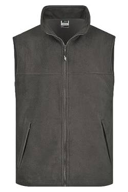 James & Nicholson Fleece Weste - Praktische Weste aus Anti-Pilling-Fleece für Damen und Herren | Farbe: dark-grey | Grösse: M von James & Nicholson