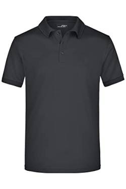 James & Nicholson Herren Aktiv Polo - Funktionelles Poloshirt aus Micropolyester | Farbe: Black | Grösse: 3XL von James & Nicholson