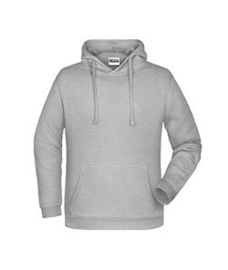 James & Nicholson Herren Basic Kapuzensweat - Klassischer Hoody mit Kängurutasche | Farbe: Grey-Heather | Grösse: 4XL von James & Nicholson