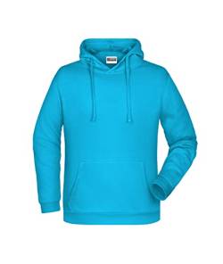 James & Nicholson Herren Basic Kapuzensweat - Klassischer Hoody mit Kängurutasche | Farbe: Turquoise | Grösse: XL von James & Nicholson