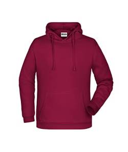 James & Nicholson Herren Basic Kapuzensweat - Klassischer Hoody mit Kängurutasche | Farbe: Wine | Grösse: 5XL von James & Nicholson