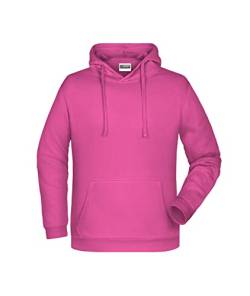 James & Nicholson Herren Basic Kapuzensweat - Klassischer Hoody mit Kängurutasche | Farbe: pink | Grösse: XL von James & Nicholson