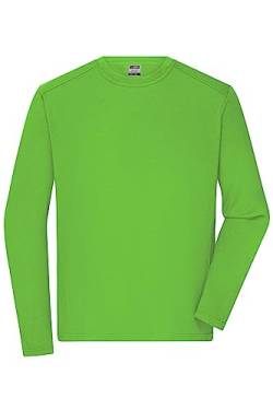 James & Nicholson Herren Bio Workwear Longsleeve Shirt - Strapazierfähiges Langarm Shirt aus Bio-Baumwolle | Farbe: Lime-Green | Grösse: 4XL von James & Nicholson