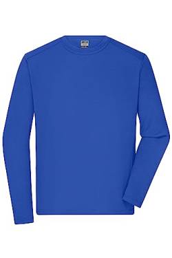James & Nicholson Herren Bio Workwear Longsleeve Shirt - Strapazierfähiges Langarm Shirt aus Bio-Baumwolle | Farbe: royal | Grösse: 4XL von James & Nicholson
