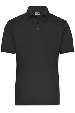 James & Nicholson Herren Bio Workwear Polo Stretch - Polo aus weichem Elastic-Piqué | Farbe: Black | Grösse: 4XL von James & Nicholson