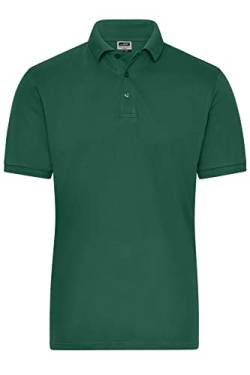 James & Nicholson Herren Bio Workwear Polo Stretch - Polo aus weichem Elastic-Piqué | Farbe: Dark-Green | Grösse: 3XL von James & Nicholson