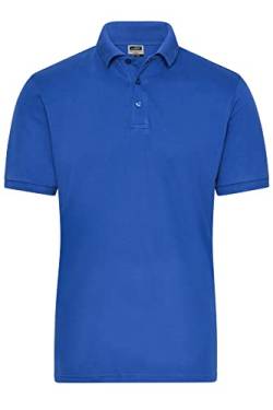 James & Nicholson Herren Bio Workwear Polo Stretch - Polo aus weichem Elastic-Piqué | Farbe: royal | Grösse: XL von James & Nicholson