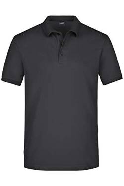James & Nicholson Herren Elastic Piqué Polo - Elastisches Poloshirt aus hochwertigem Piqué | Farbe: Black | Grösse: 3XL von James & Nicholson