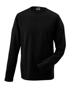 James & Nicholson Herren Elastic-T Longsleeve T-Shirt, Schwarz (Black), 42 (Herstellergröße: XXL) von James & Nicholson