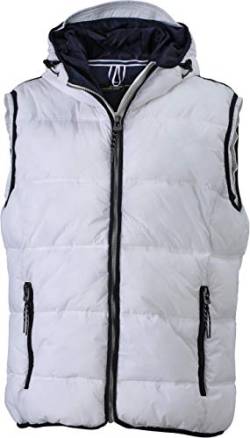 James & Nicholson Herren Jacke Weste Men's Maritime Vest weiß (White/Navy) X-Large von James & Nicholson