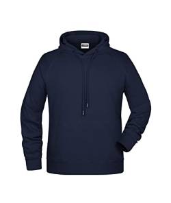 James & Nicholson Herren Kapuzensweat - Hochwertiger Kapuzensweat aus Bio-Baumwolle | Farbe: Navy | Grösse: XL von James & Nicholson