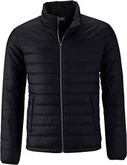 James & Nicholson - Herren Leichte, Wattierte Steppjacke (XXL, Black) von James & Nicholson