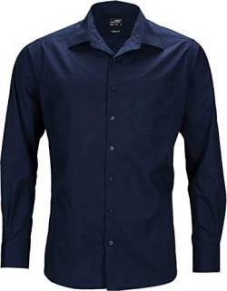 James & Nicholson Herren Men's Business Shirt Longsleeve Businesshemd, Blau (Navy), XXXX-Large von James & Nicholson