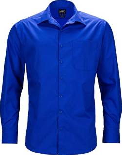 James & Nicholson Herren Men's Business Shirt Longsleeve Businesshemd, Blau (Royal), X-Large von James & Nicholson