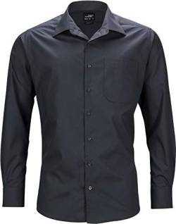James & Nicholson Herren Men's Business Shirt Longsleeve Businesshemd, Grau (Carbon), XXXX-Large von James & Nicholson