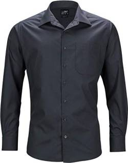 James & Nicholson Herren Men's Business Shirt Longsleeve Businesshemd, Grau (Carbon), XXXXX-Large von James & Nicholson