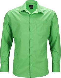 James & Nicholson Herren Men's Business Shirt Longsleeve Businesshemd, Grün (Lime-Green), XXXXXX-Large von James & Nicholson