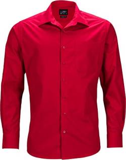 James & Nicholson Herren Men's Business Shirt Longsleeve Businesshemd, Rot (Red), XXXXXX-Large von James & Nicholson