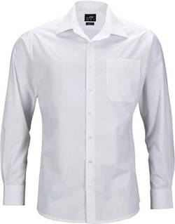 James & Nicholson Herren Men's Business Shirt Longsleeve Businesshemd, Weiß (White), XXX-Large von James & Nicholson