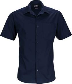 James & Nicholson Herren Men's Business Shirt Shortsleeve Businesshemd, Blau (Navy), XXXXX-Large von James & Nicholson
