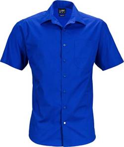 James & Nicholson Herren Men's Business Shirt Shortsleeve Businesshemd, Blau (Royal), Medium von James & Nicholson