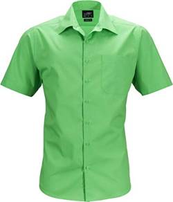 James & Nicholson Herren Men's Business Shirt Shortsleeve Businesshemd, Grün (Lime-Green), XXXX-Large von James & Nicholson