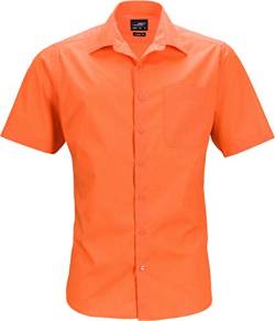 James & Nicholson Herren Men's Business Shirt Shortsleeve Businesshemd, Orange (Orange), Large von James & Nicholson