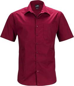 James & Nicholson Herren Men's Business Shirt Shortsleeve Businesshemd, Rot (Wine), XXXXXX-Large von James & Nicholson