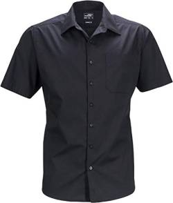 James & Nicholson Herren Men's Business Shirt Shortsleeve Businesshemd, Schwarz (Black), Large von James & Nicholson