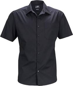 James & Nicholson Herren Men's Business Shirt Shortsleeve Businesshemd, Schwarz (Black), XX-Large von James & Nicholson