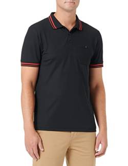 James & Nicholson Herren Men´s Polo Poloshirt, Schwarz (Black/Red), XX-Large von James & Nicholson